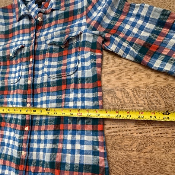 J. Crew Plaid Boyfriend Button Down Soft Flannel size 10 - Picture 14 of 15